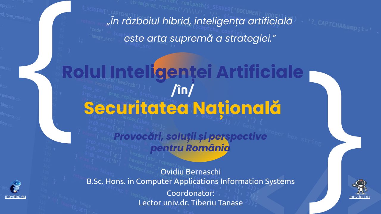 Rolul Inteligenței Artificiale /în/ Securitatea Națională (PDF)